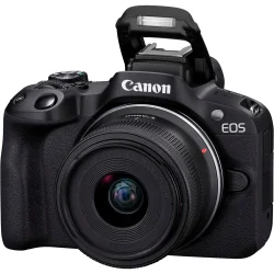 Canon EOS R50 Mirrorless Camera, Black + RF-S 18-45mm IS STM Lens + RF-S 55-210mm IS STM 
