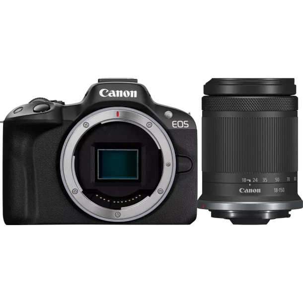 Canon EOS R50 Mirrorless Camera, Black + RF-S 18-150mm F3.5-6.3 IS STM