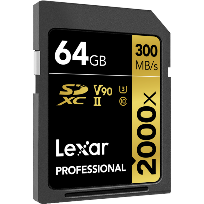 SDXC Pro 2000X UHS-II U3 R300/W260 (V90) 64GB