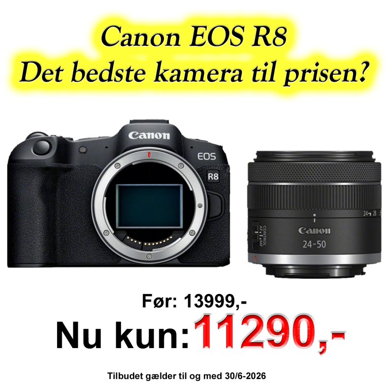 Canon EOS R8 Mirrorless Camera + RF 24-50mm F4.5-6.3 IS STM